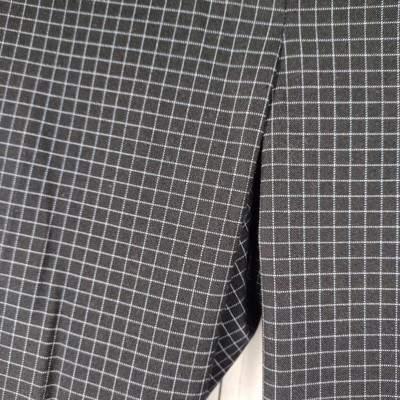 Ann Taylor Loft stretch black and light blue, checkered straight leg trousers - Picture 5 of 10